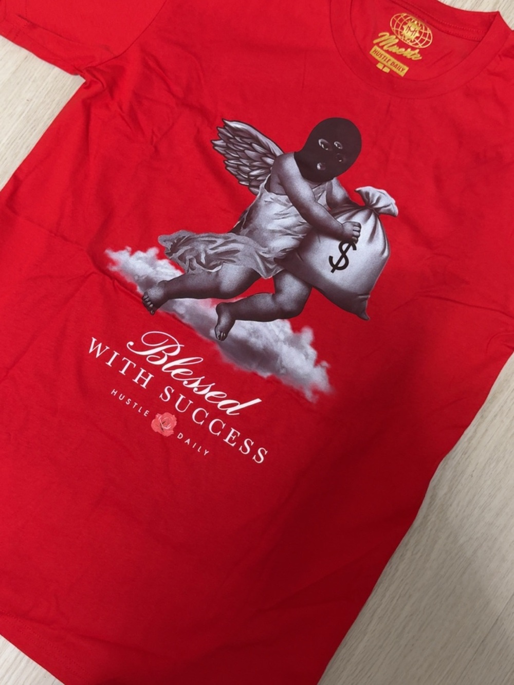 hasta muerte
'Blessed With Success' Red Graphic T-Shirt